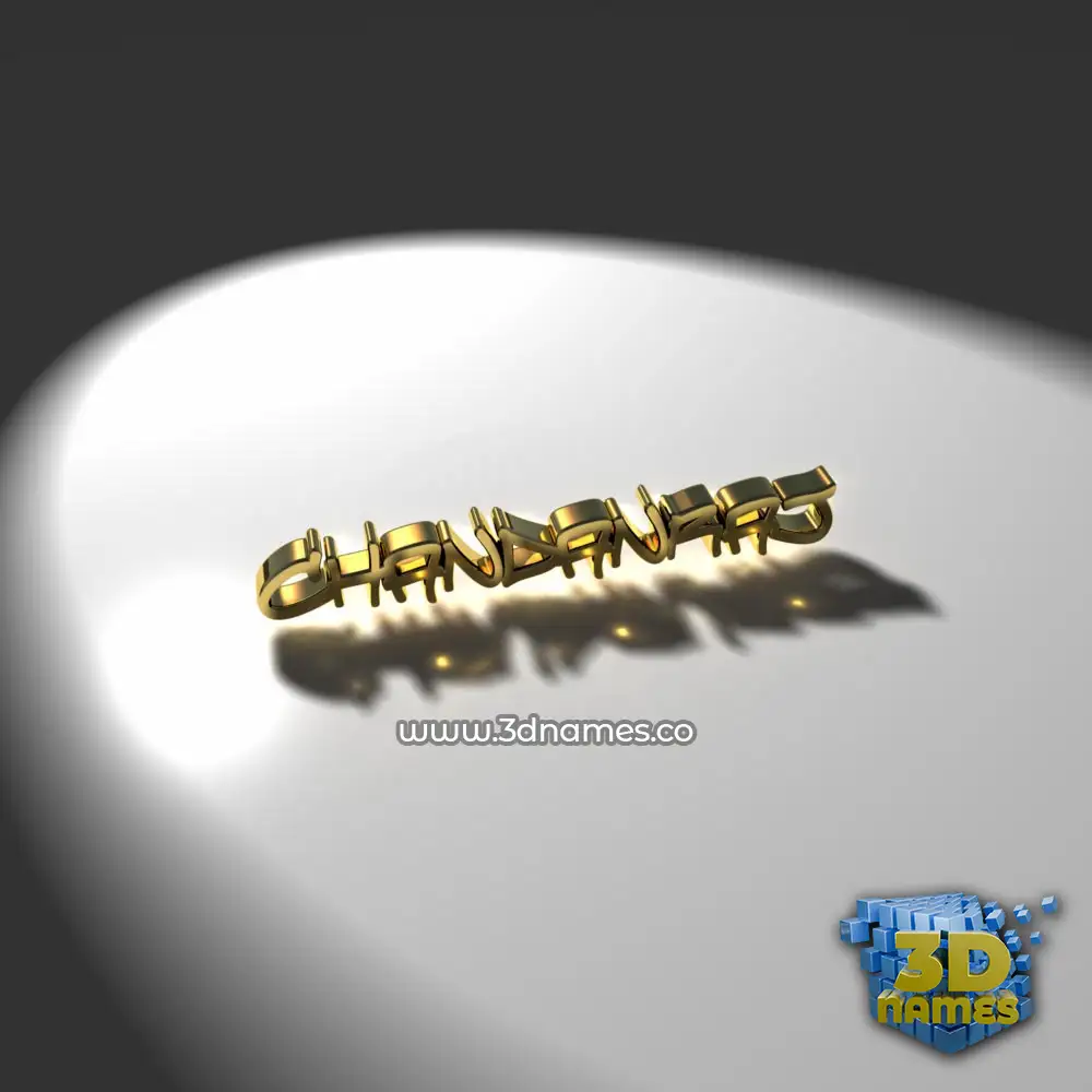 chandanraj in Gold Shine style - 3D name wallpaper