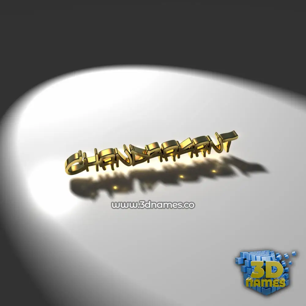 chandrakant in Gold Shine style - 3D name wallpaper
