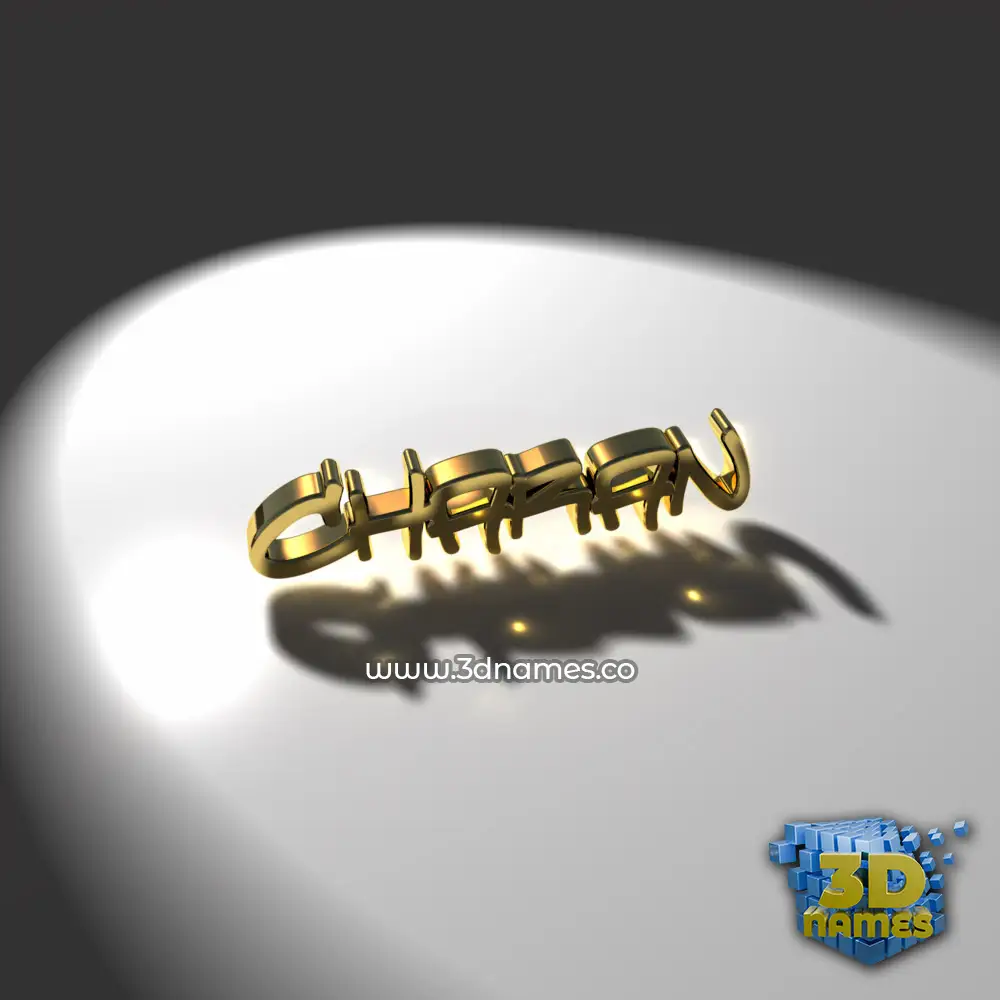 charan in Gold Shine style - 3D name wallpaper