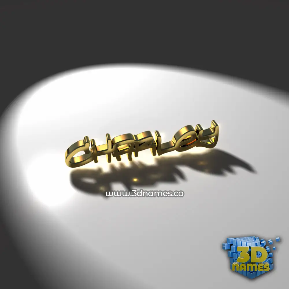 charley in Gold Shine style - 3D name wallpaper