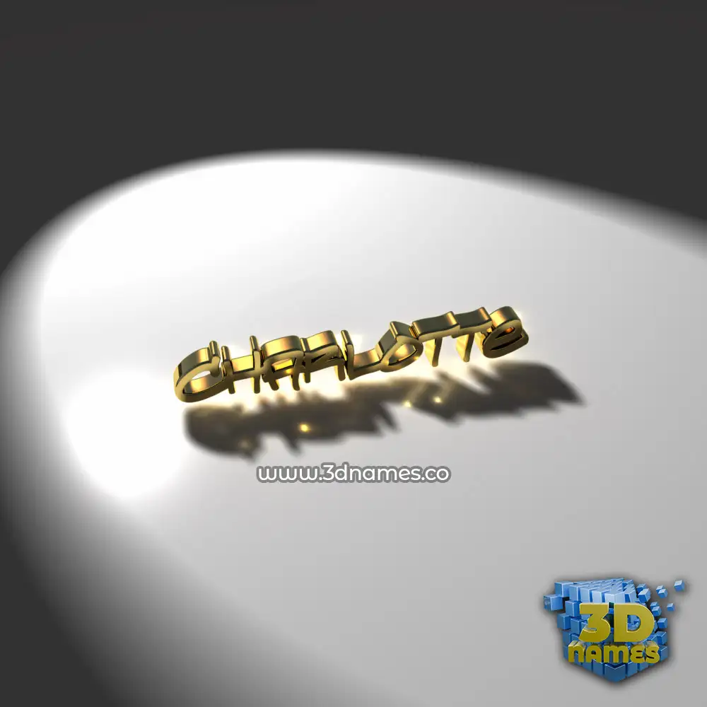 charlotte in Gold Shine style - 3D name wallpaper