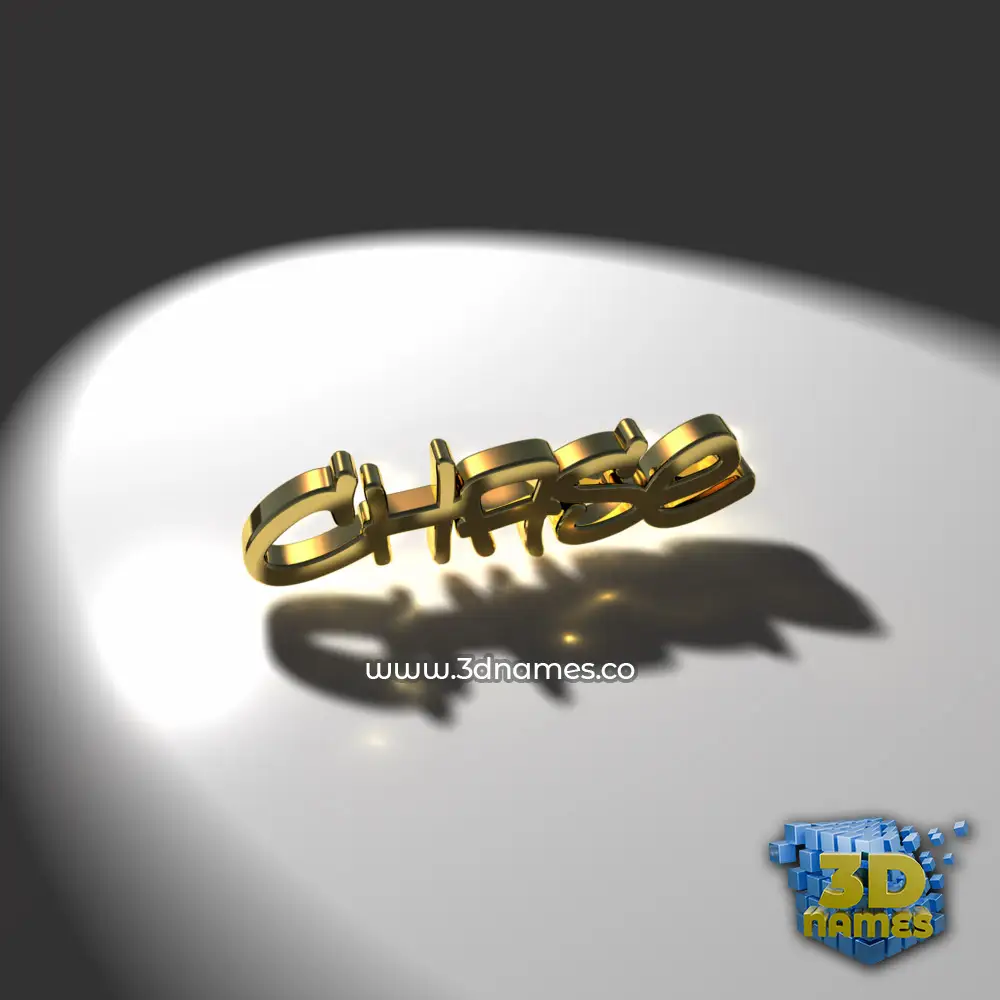 chase in Gold Shine style - 3D name wallpaper