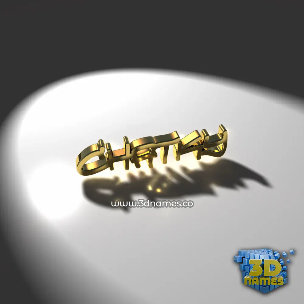 chatky in Gold Shine style - 3D name wallpaper