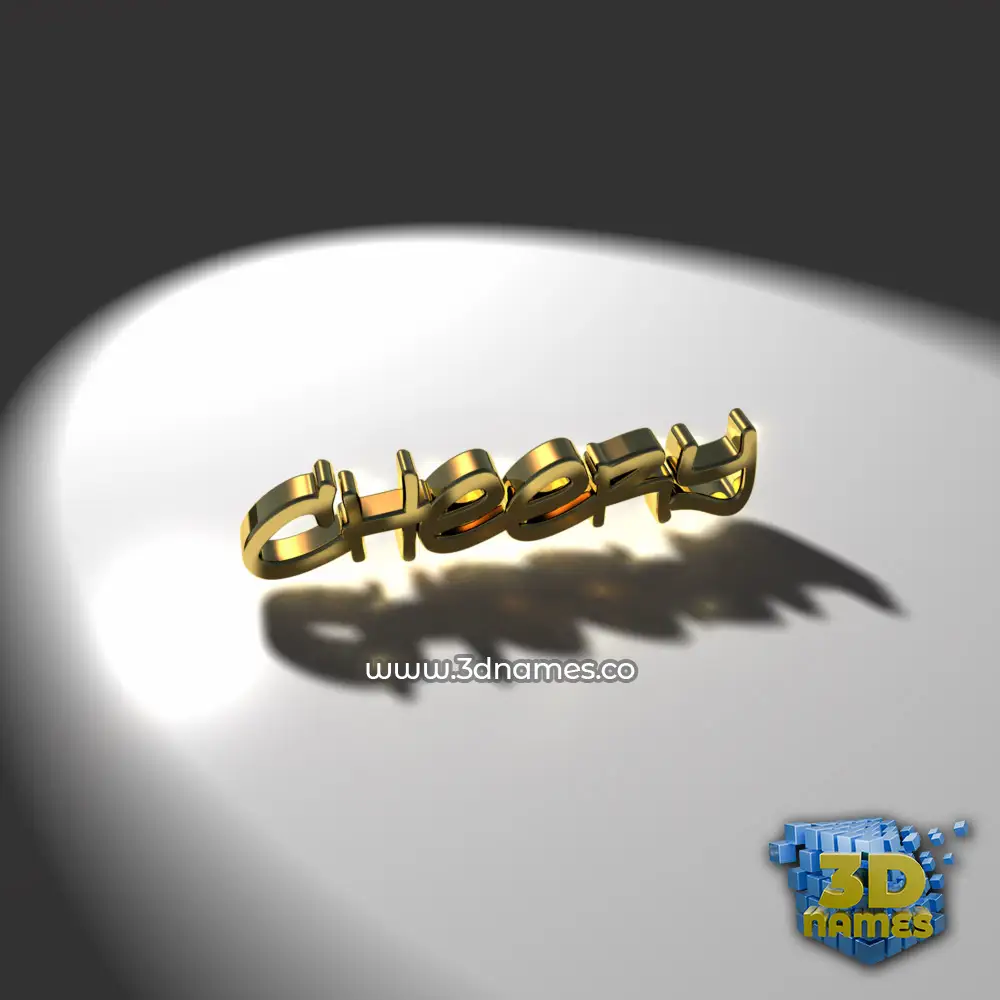 cheery in Gold Shine style - 3D name wallpaper
