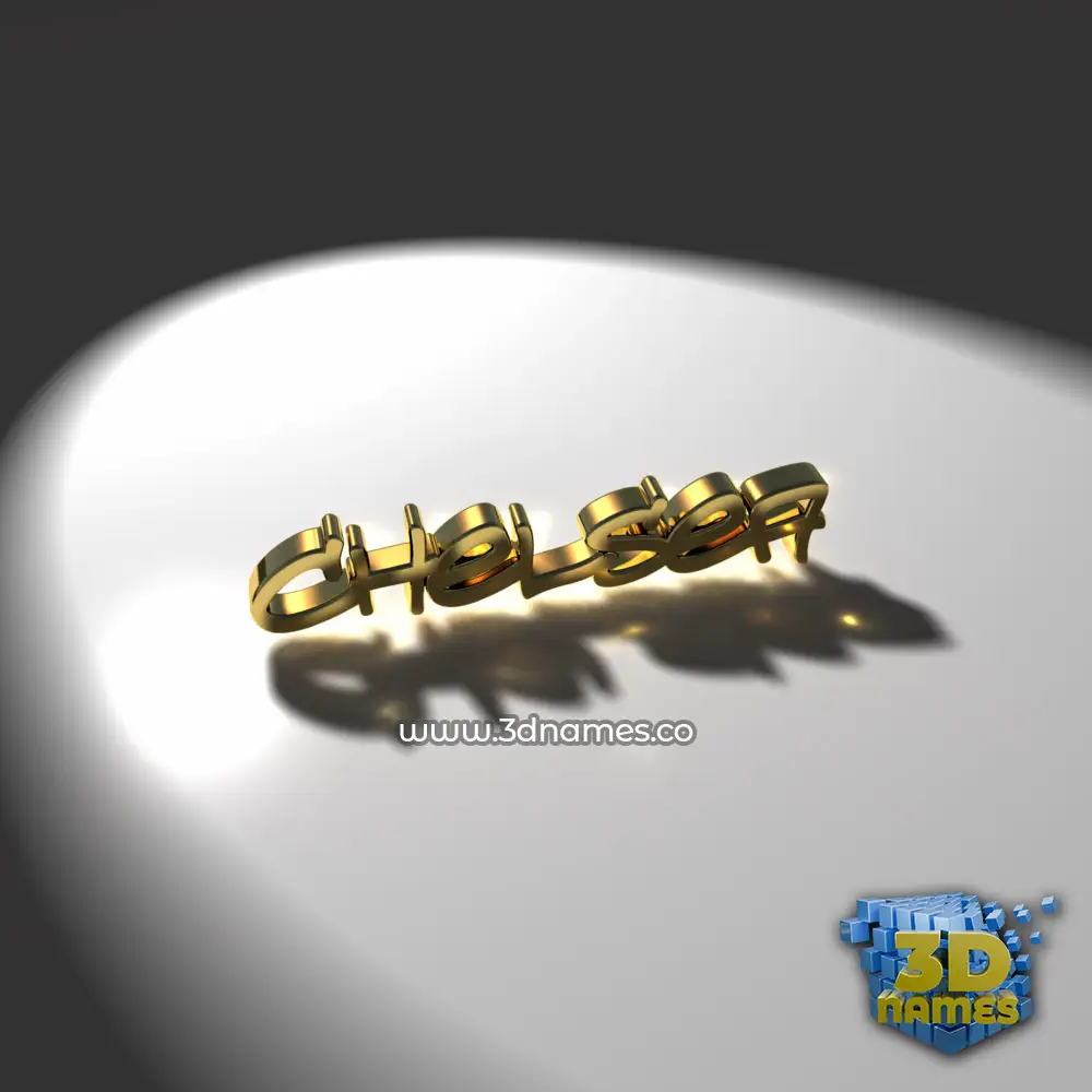 chelsea in Gold Shine style - 3D name wallpaper