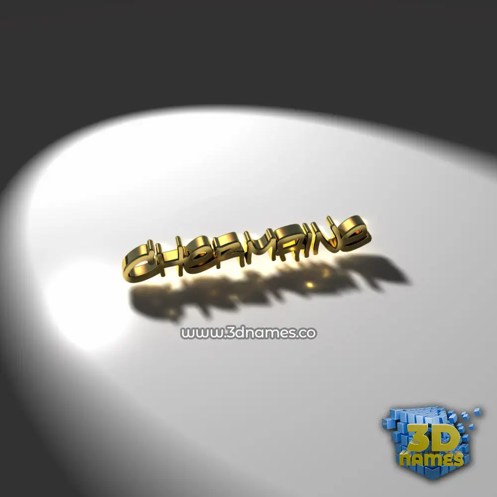 chermaine in Gold Shine style - 3D name wallpaper