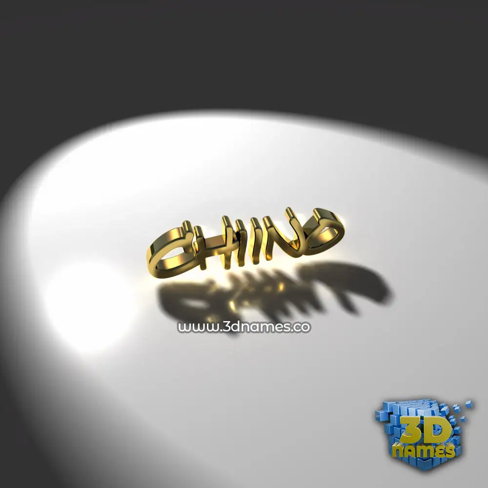 chiino in Gold Shine style - 3D name wallpaper