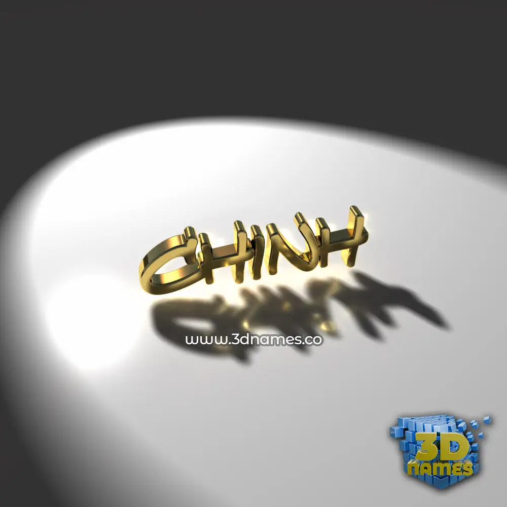 chinh in Gold Shine style - 3D name wallpaper
