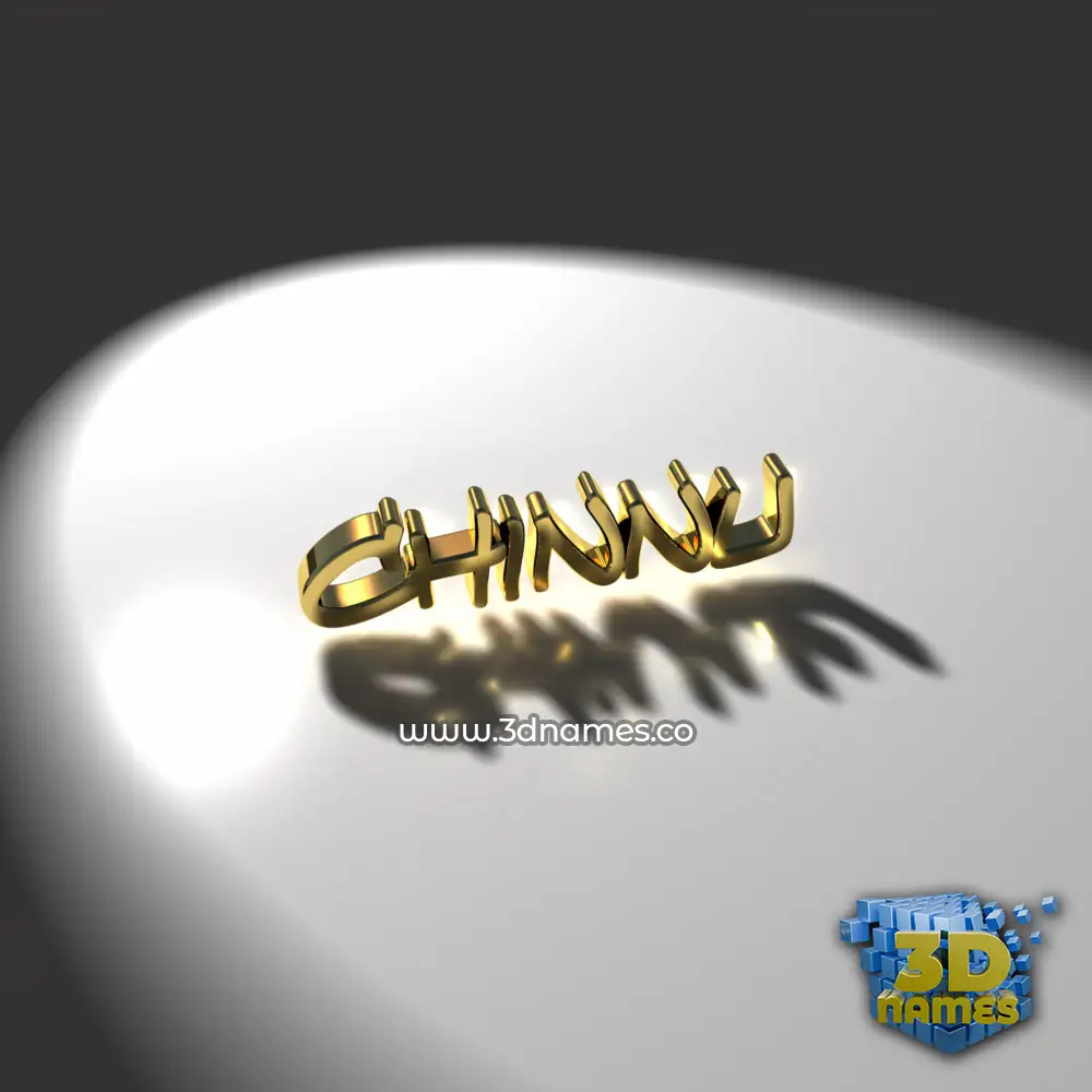 chinnu in Gold Shine style - 3D name wallpaper
