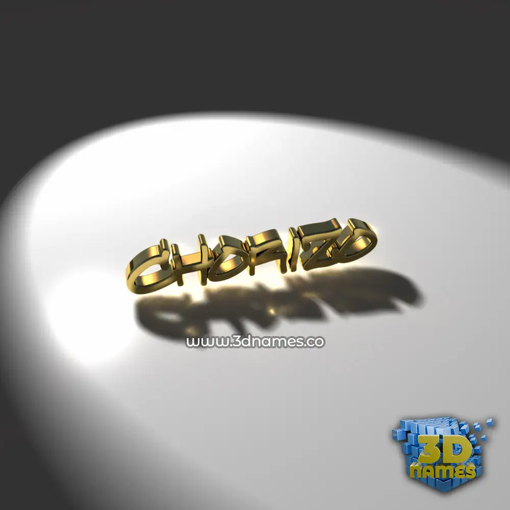 chorizo in Gold Shine style - 3D name wallpaper