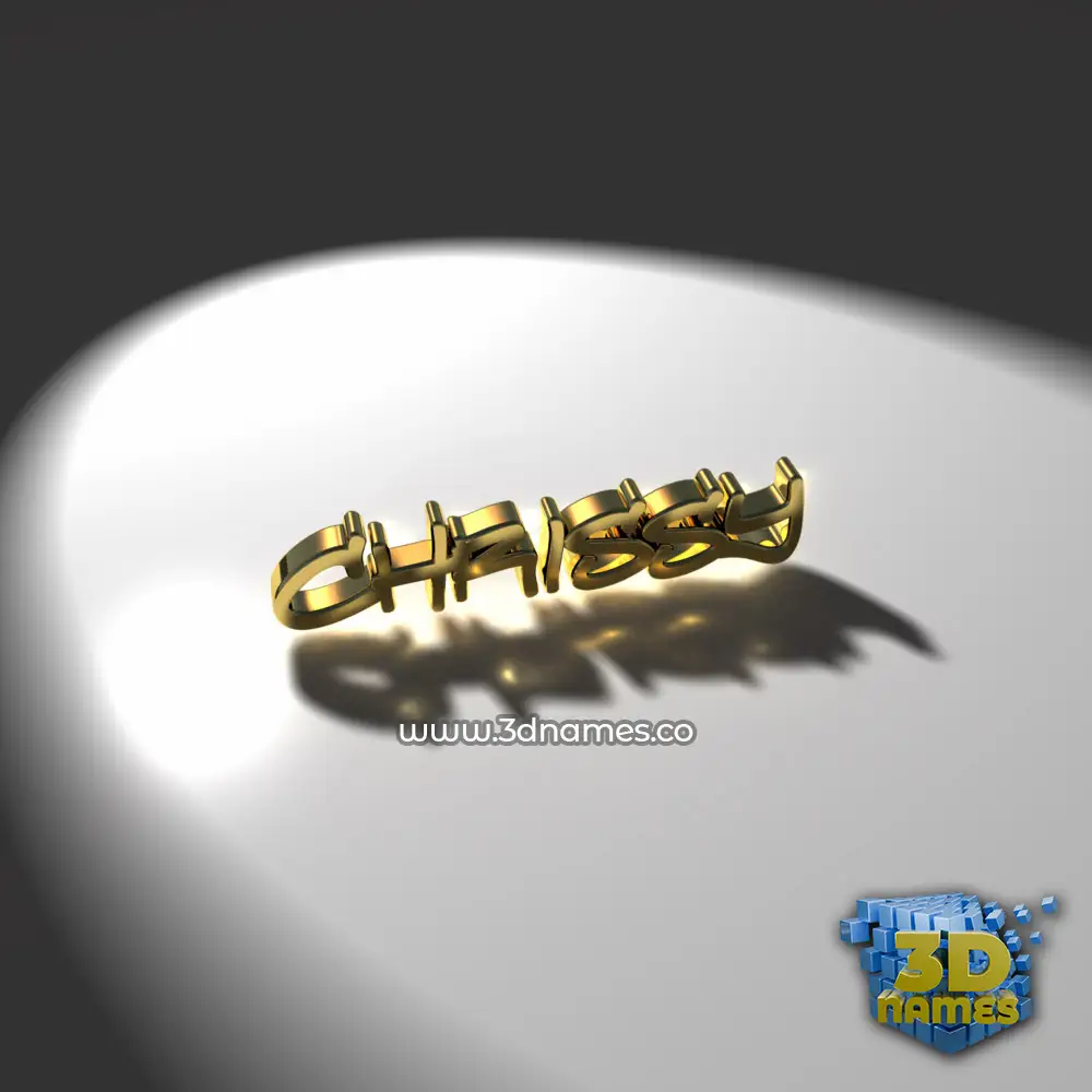 chrissy in Gold Shine style - 3D name wallpaper