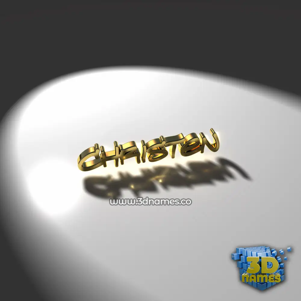 christen in Gold Shine style - 3D name wallpaper