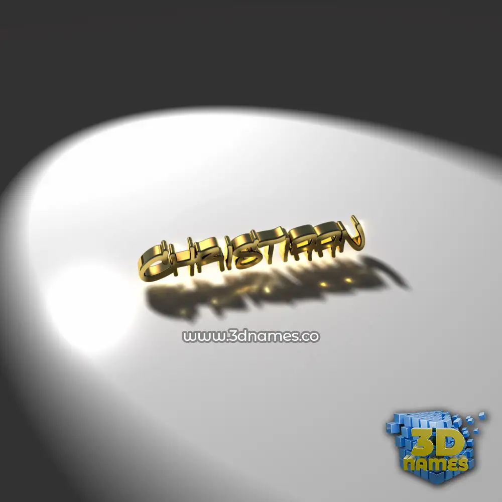 christiaan in Gold Shine style - 3D name wallpaper