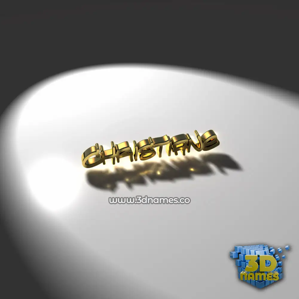 christiane in Gold Shine style - 3D name wallpaper