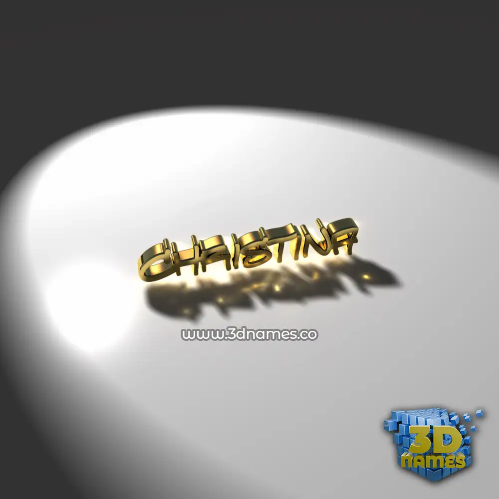 christina in Gold Shine style - 3D name wallpaper