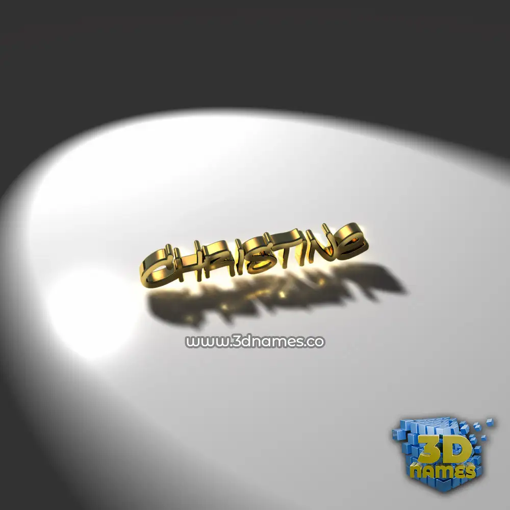 christine in Gold Shine style - 3D name wallpaper