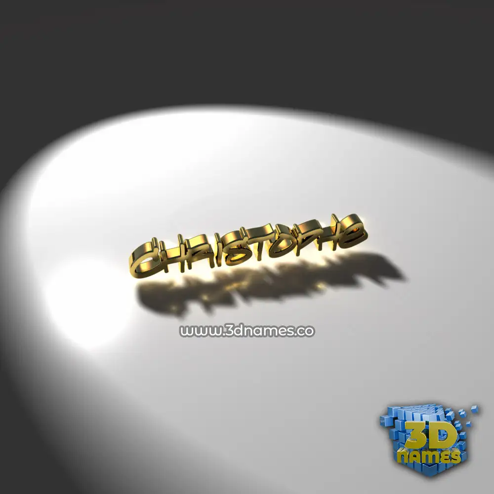 christophe in Gold Shine style - 3D name wallpaper