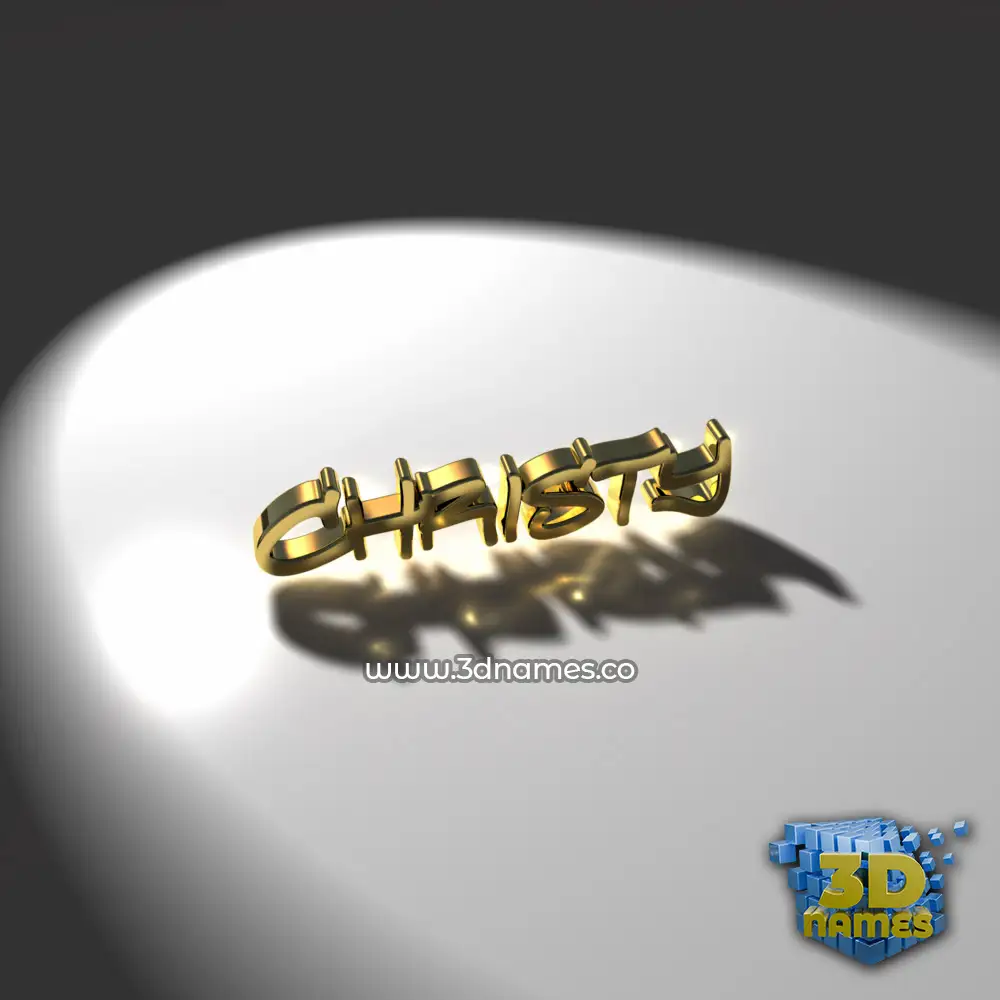 christy in Gold Shine style - 3D name wallpaper