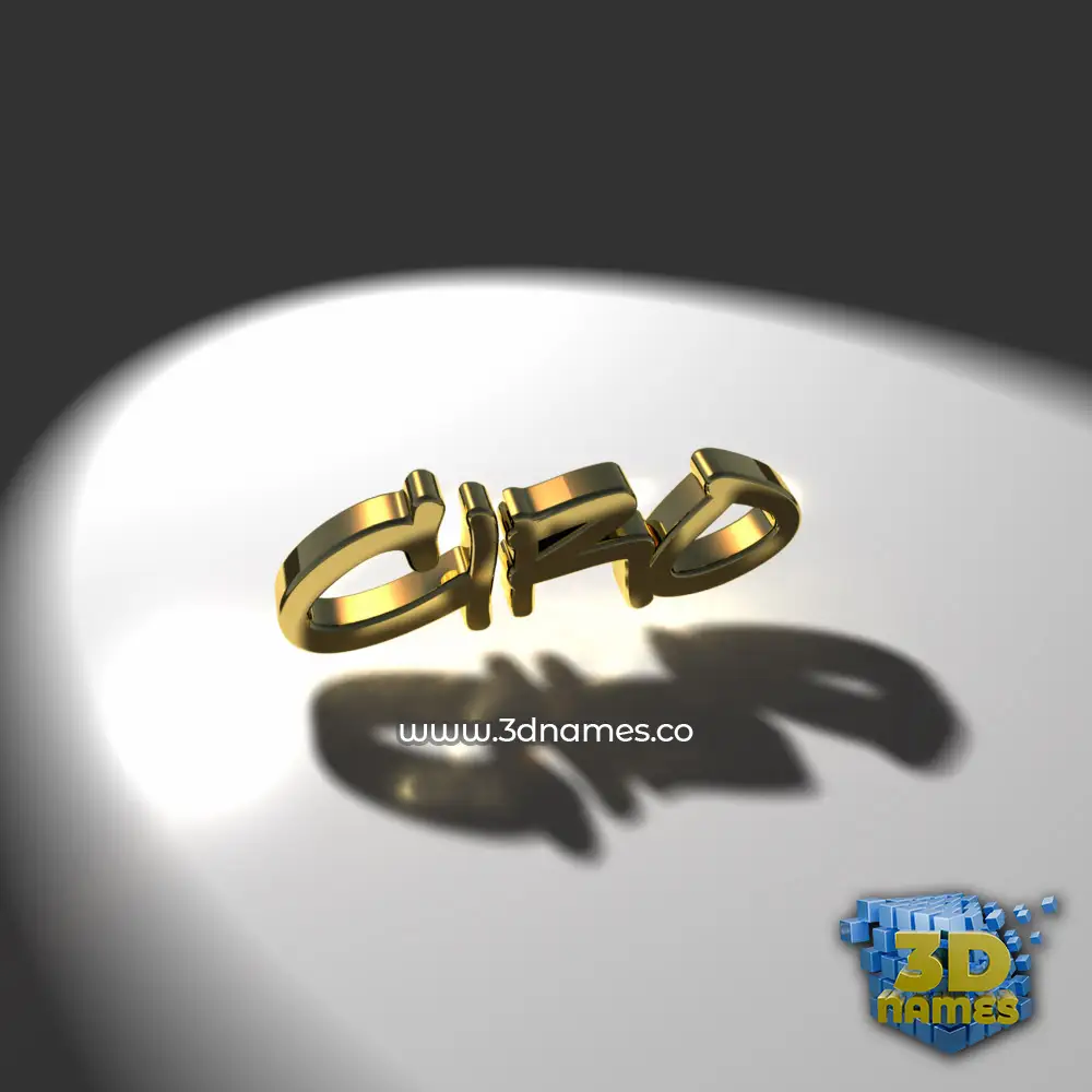 ciro in Gold Shine style - 3D name wallpaper