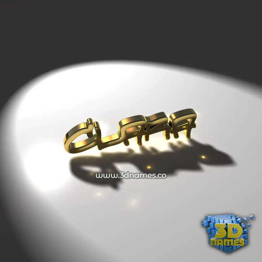 clara in Gold Shine style - 3D name wallpaper