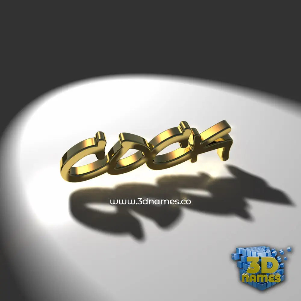 cock in Gold Shine style - 3D name wallpaper