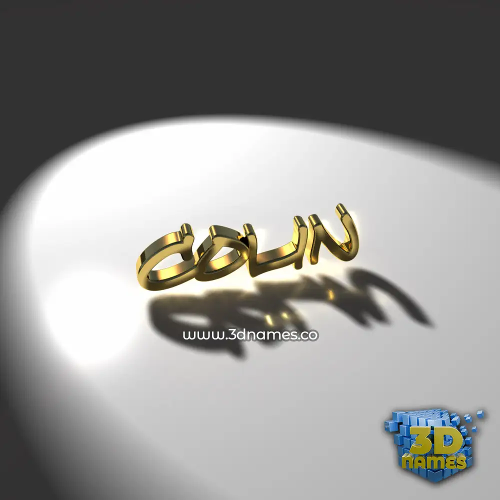 colin in Gold Shine style - 3D name wallpaper