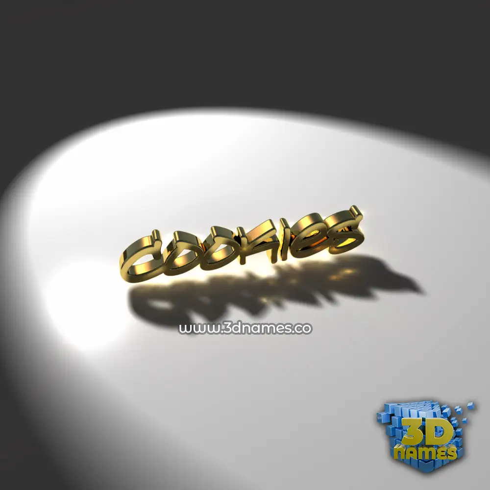 cookies in Gold Shine style - 3D name wallpaper