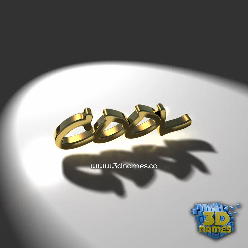cool in Gold Shine style - 3D name wallpaper