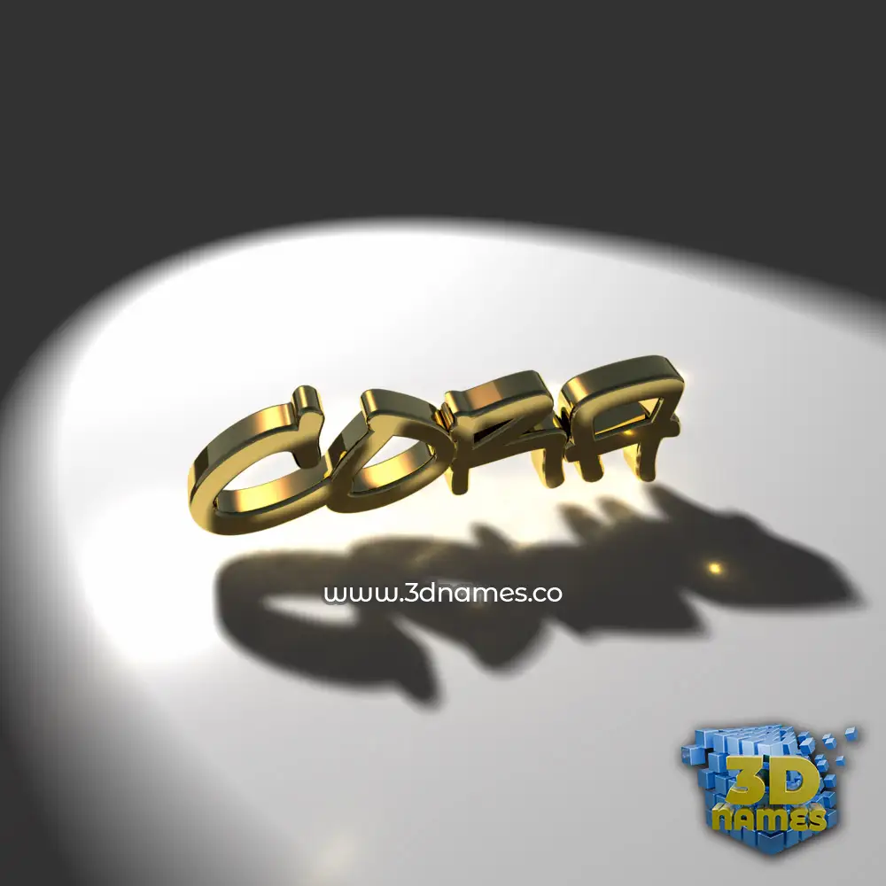 cora in Gold Shine style - 3D name wallpaper