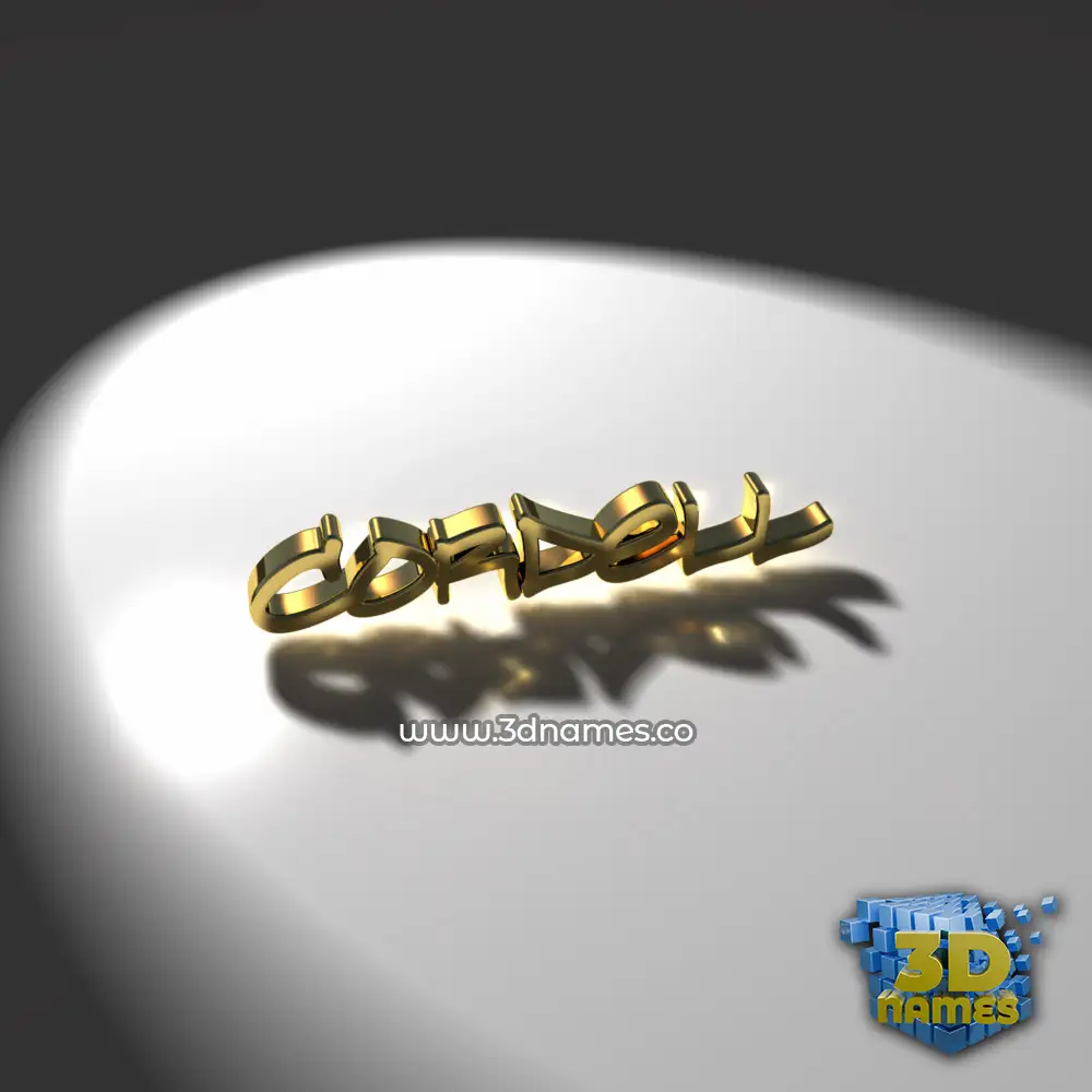 cordell in Gold Shine style - 3D name wallpaper
