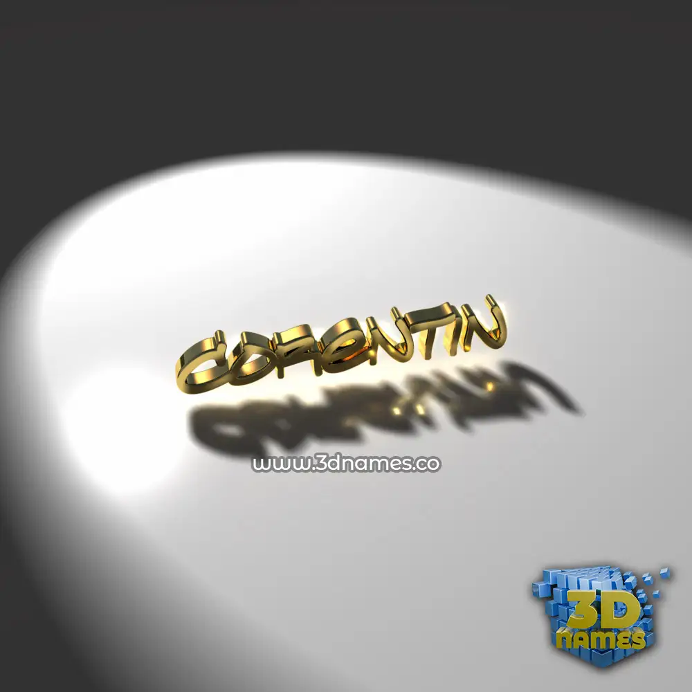 corentin in Gold Shine style - 3D name wallpaper