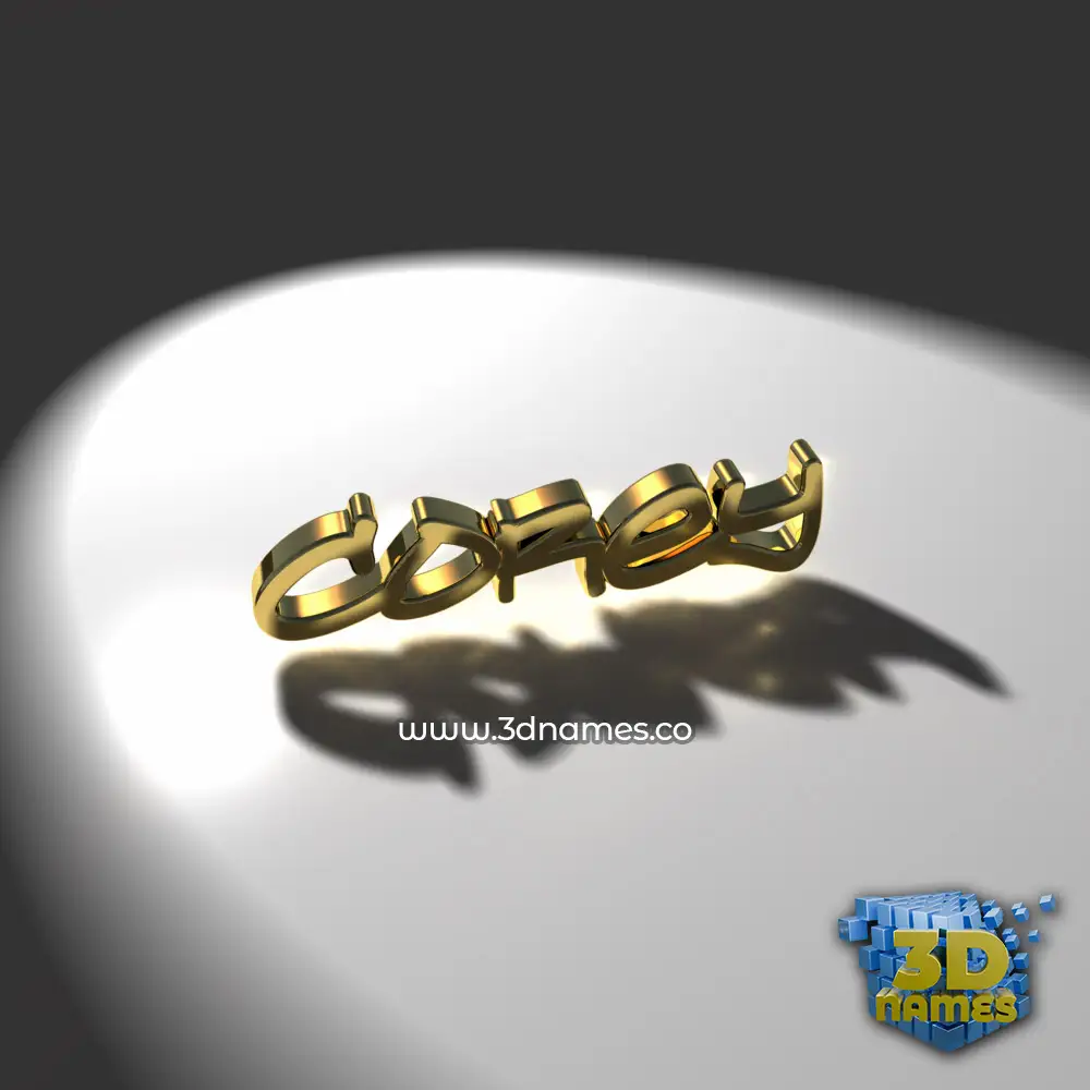 corey in Gold Shine style - 3D name wallpaper