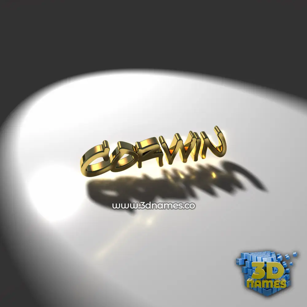 corwin in Gold Shine style - 3D name wallpaper