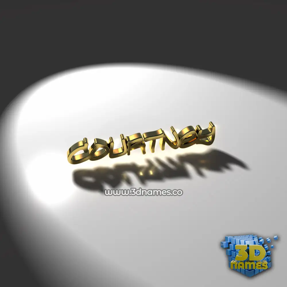 courtney in Gold Shine style - 3D name wallpaper