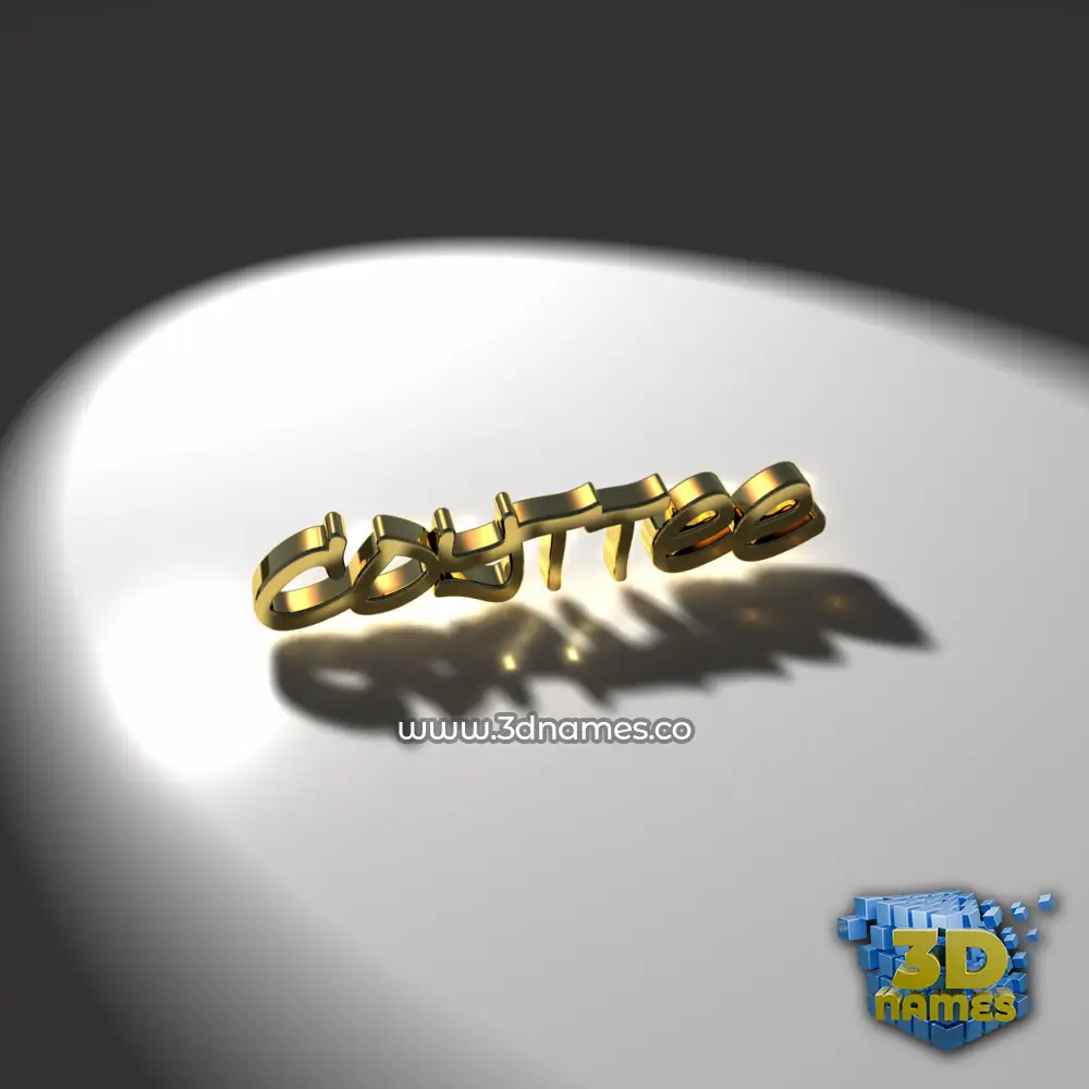coyttee in Gold Shine style - 3D name wallpaper