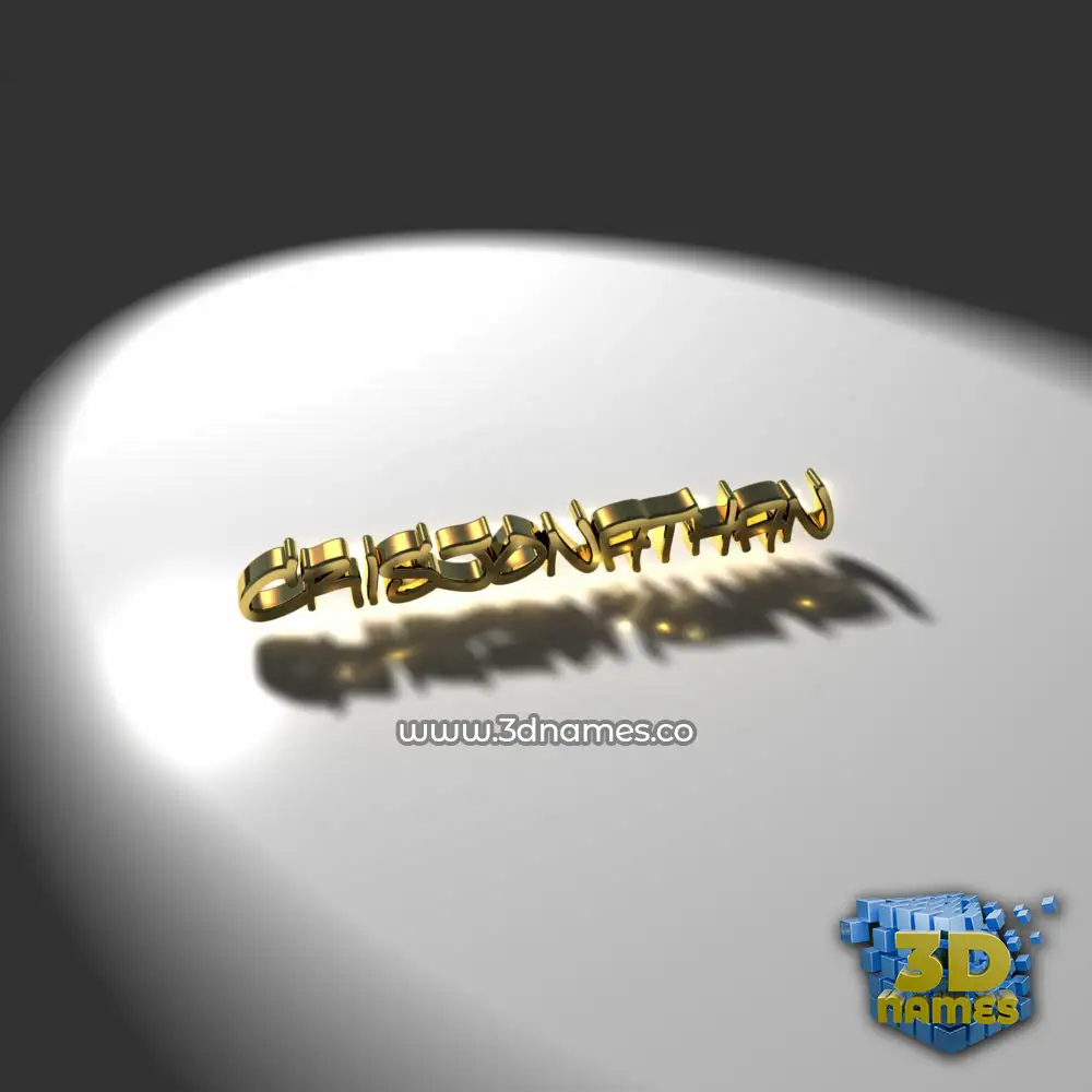 crisjonathan in Gold Shine style - 3D name wallpaper