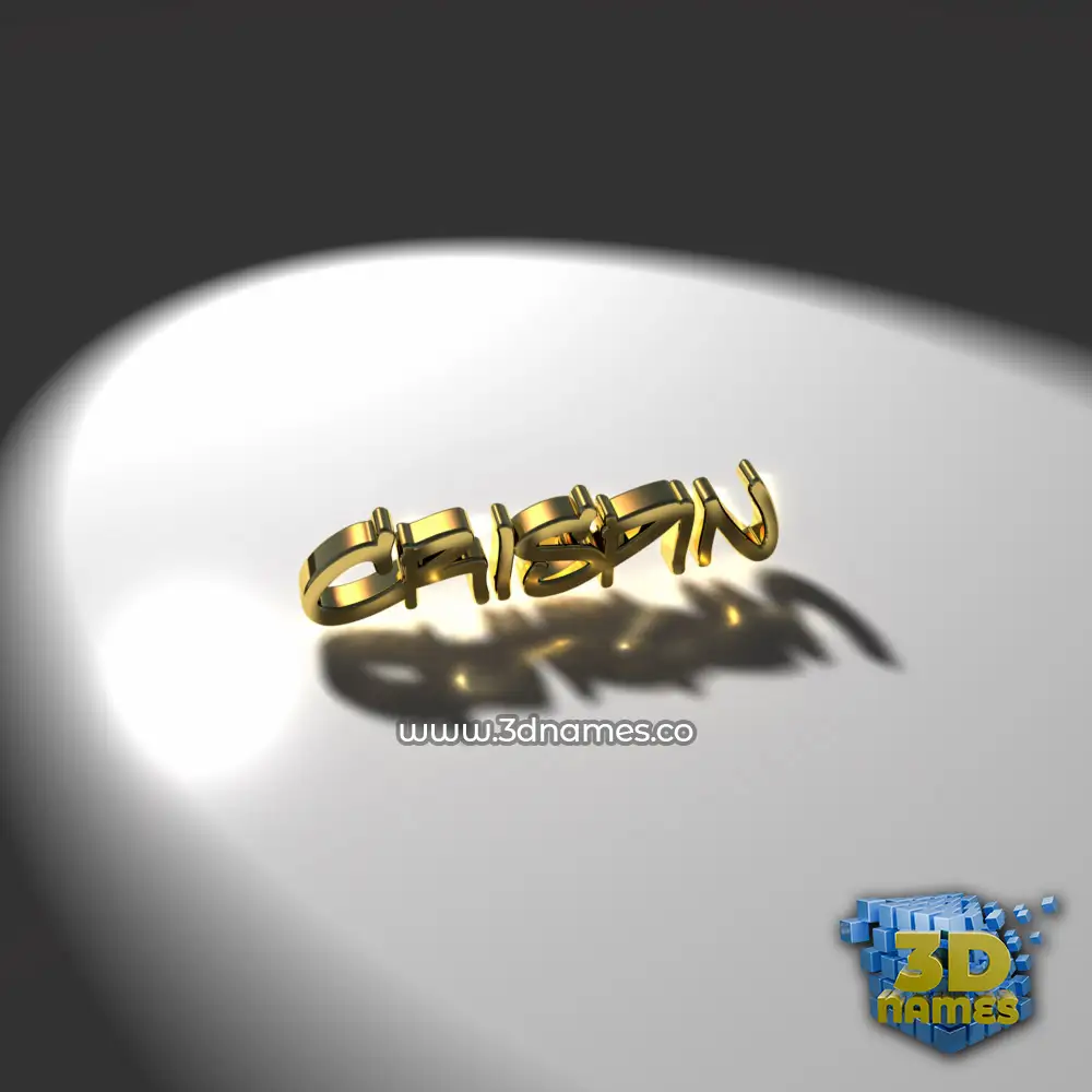 crispin in Gold Shine style - 3D name wallpaper