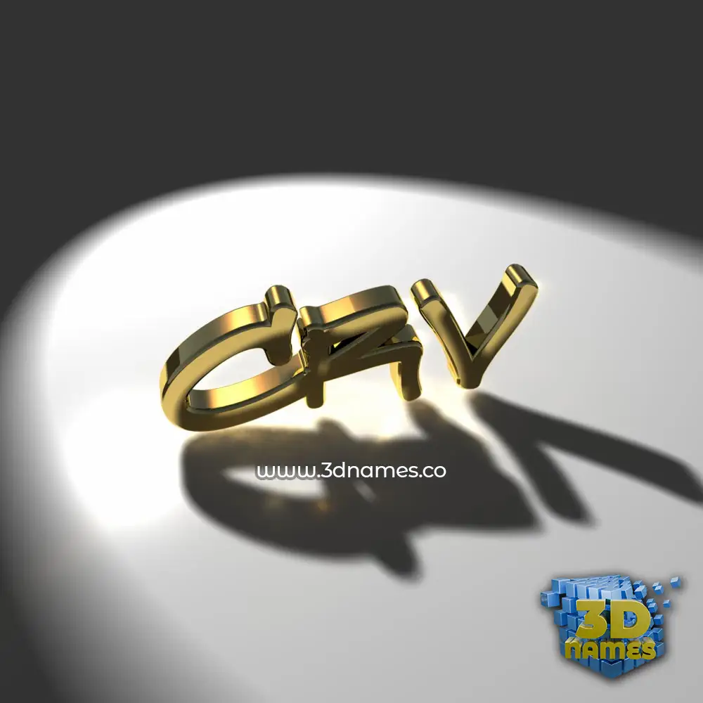 crv in Gold Shine style - 3D name wallpaper