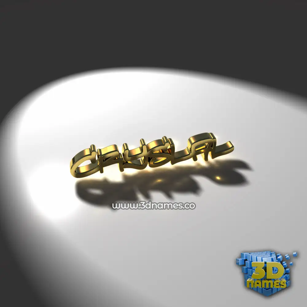 cryslal in Gold Shine style - 3D name wallpaper
