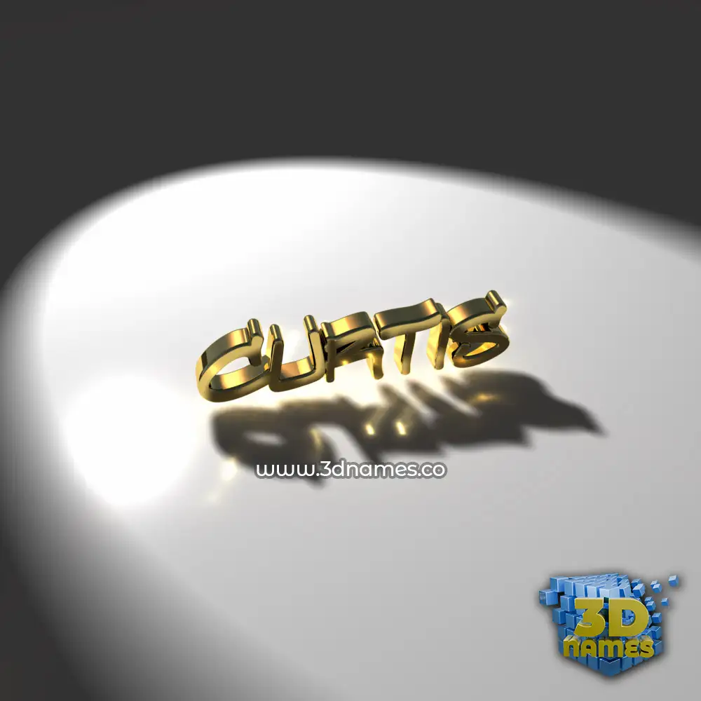 curtis in Gold Shine style - 3D name wallpaper