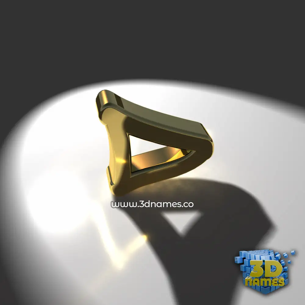 d in Gold Shine style - 3D name wallpaper