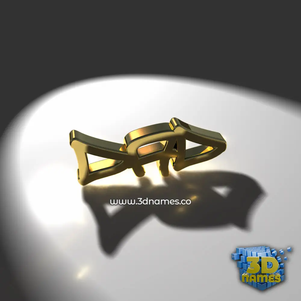 dad in Gold Shine style - 3D name wallpaper