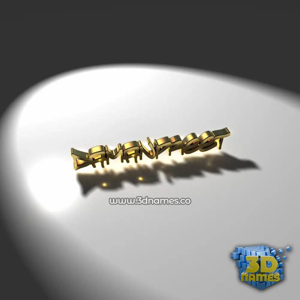 damanpreet in Gold Shine style - 3D name wallpaper