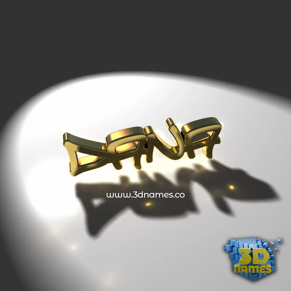 dana in Gold Shine style - 3D name wallpaper