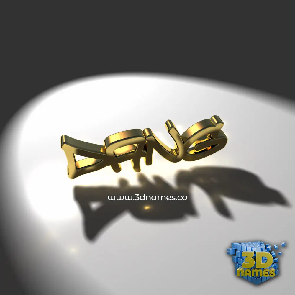 dang in Gold Shine style - 3D name wallpaper