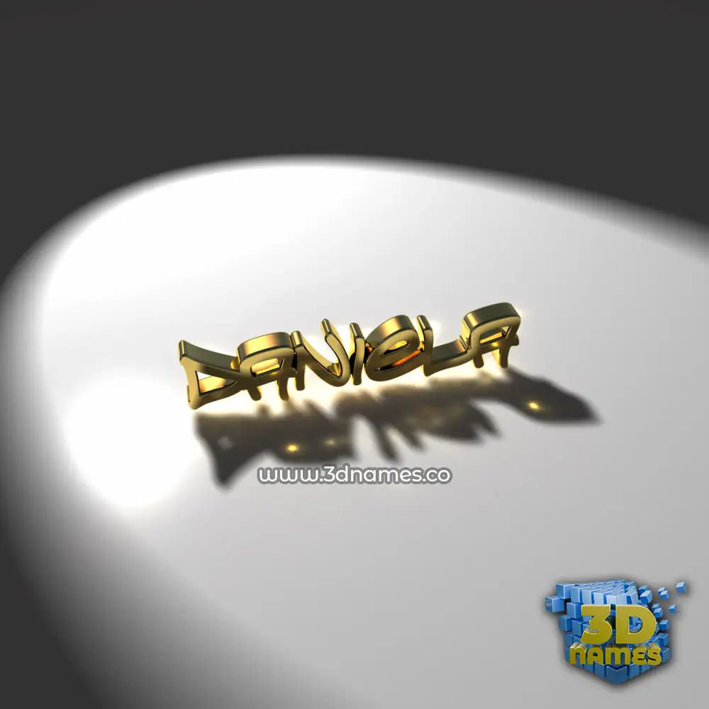 daniela in Gold Shine style - 3D name wallpaper