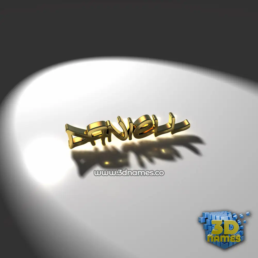 daniell in Gold Shine style - 3D name wallpaper
