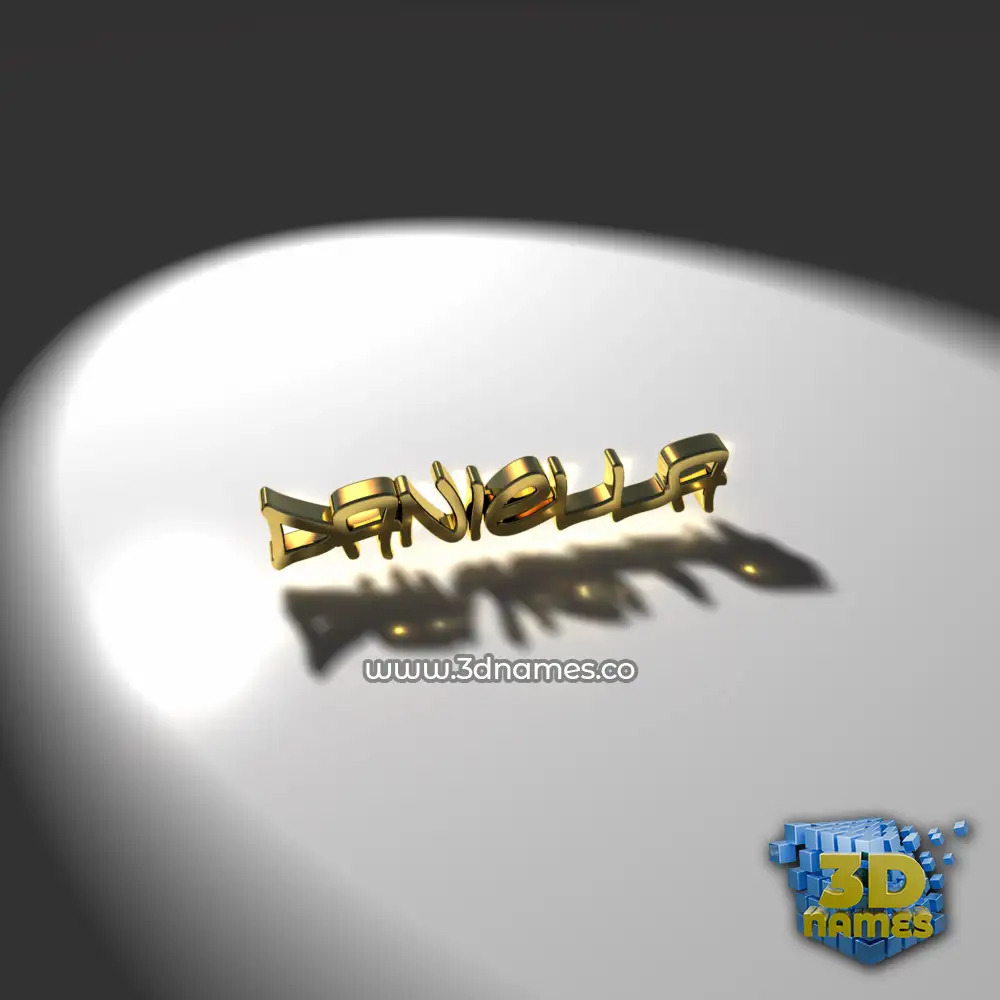 daniella in Gold Shine style - 3D name wallpaper