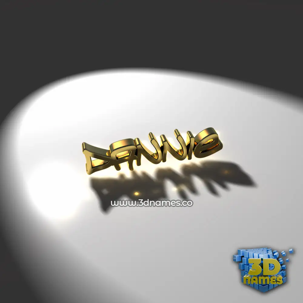 dannie in Gold Shine style - 3D name wallpaper