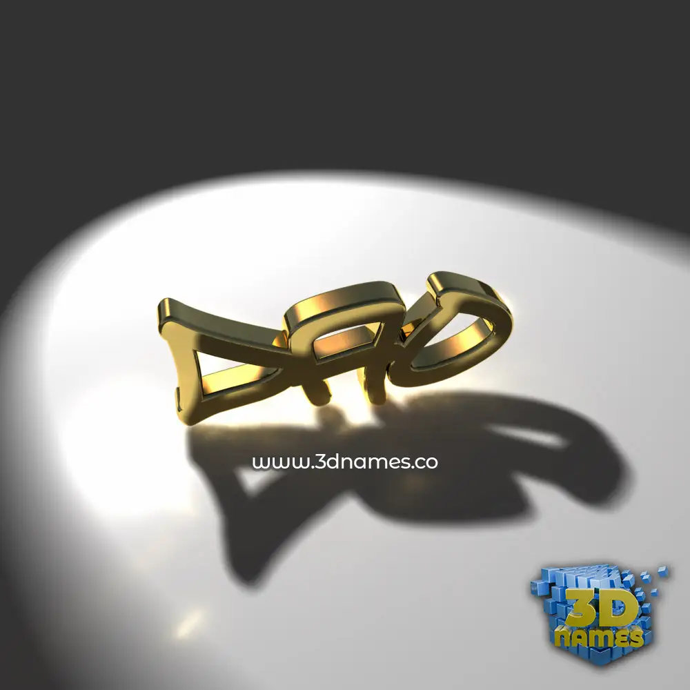 dao in Gold Shine style - 3D name wallpaper